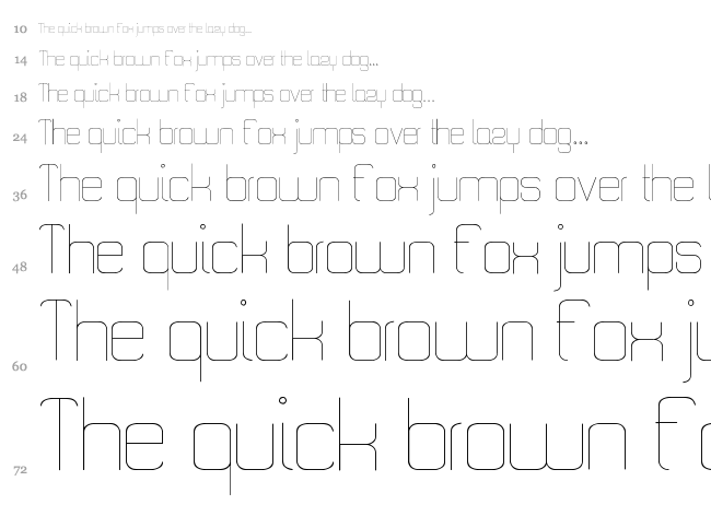 Quattro font waterfall